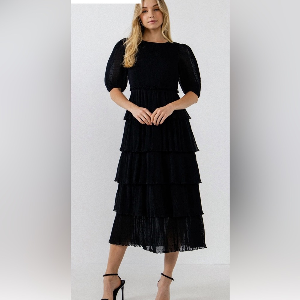 English Factory DOTTED TIERED DRESS new year party
